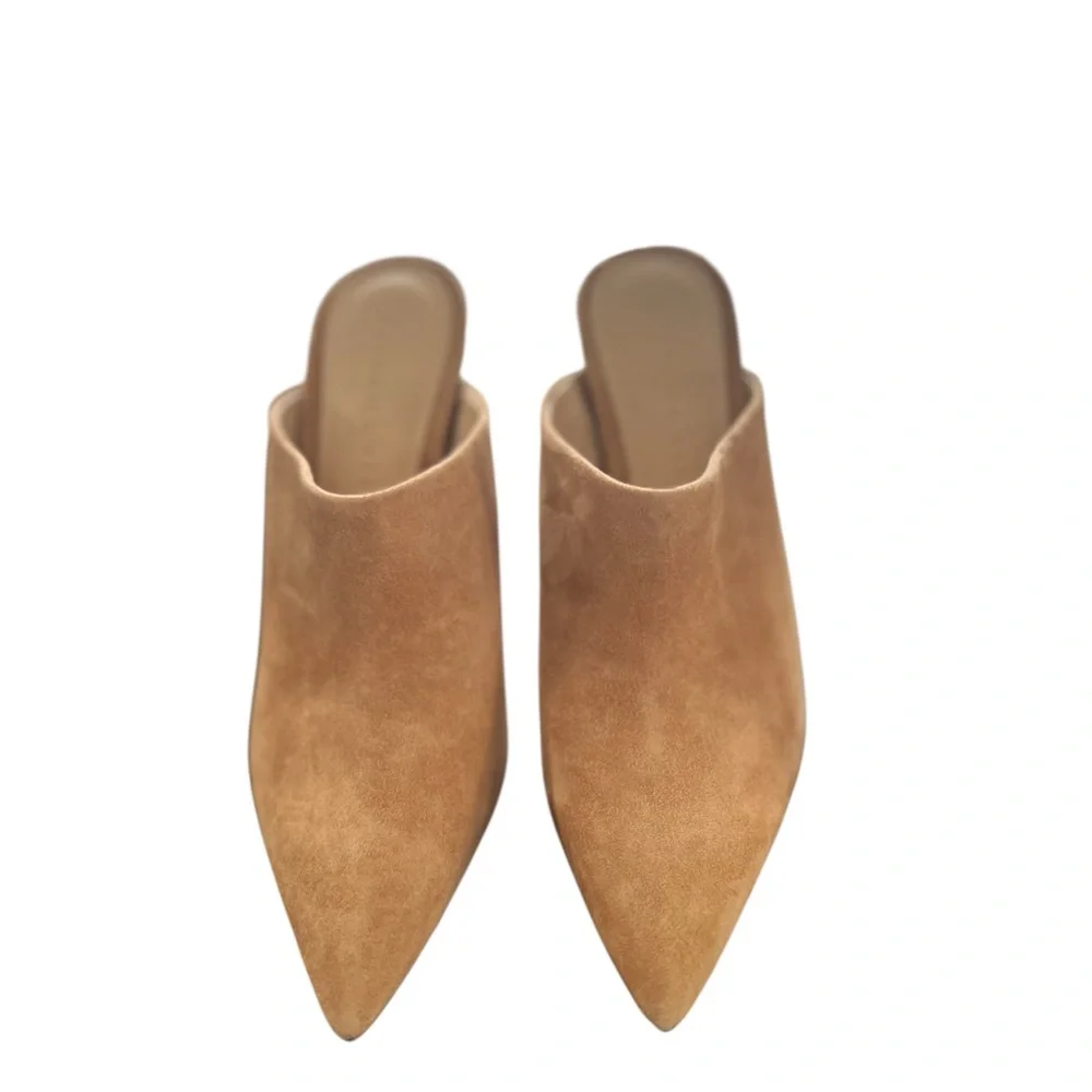 Veronica beard Lisa suede heels mules size 6.5”